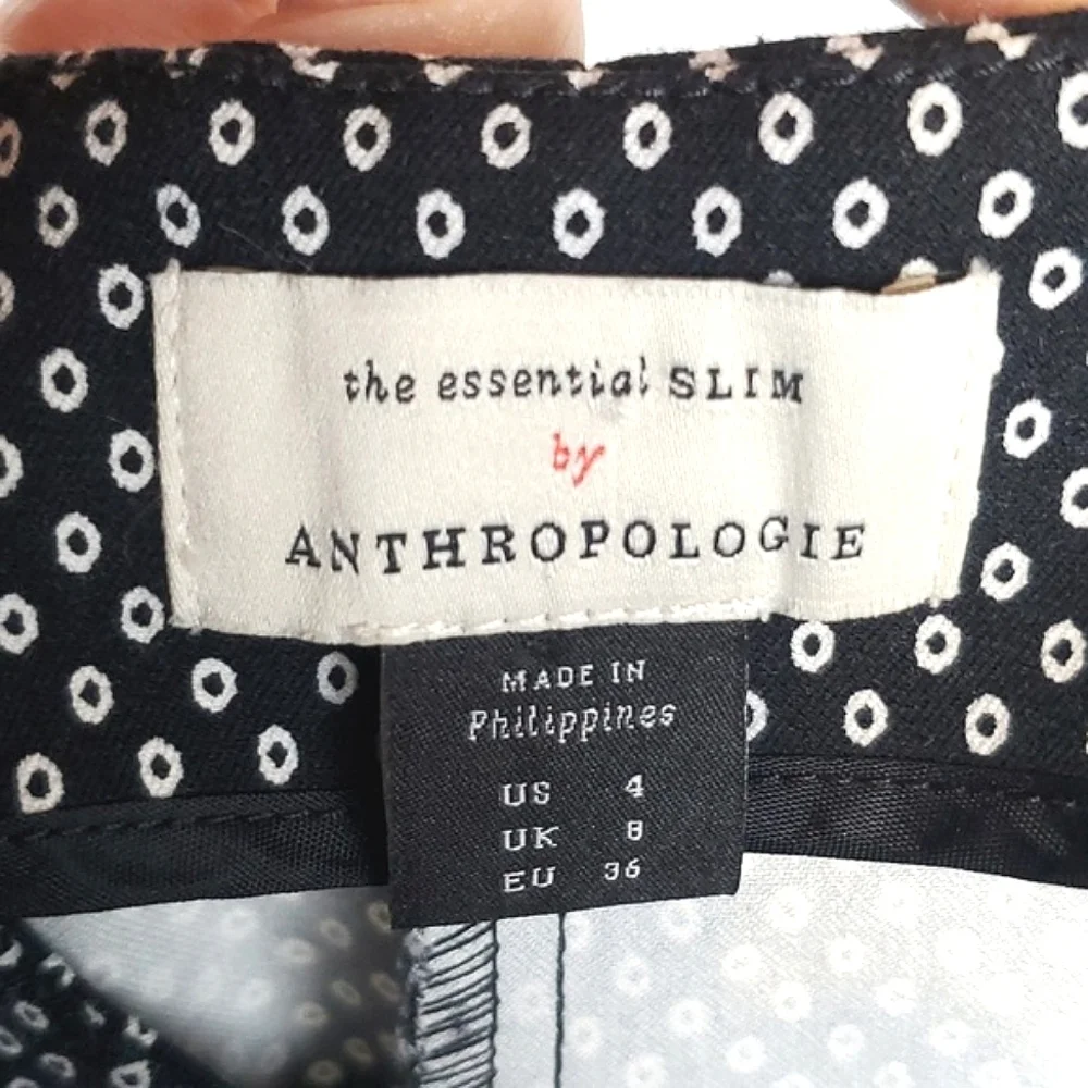 Anthropologie The Essential Slim Black and White‎ Pants